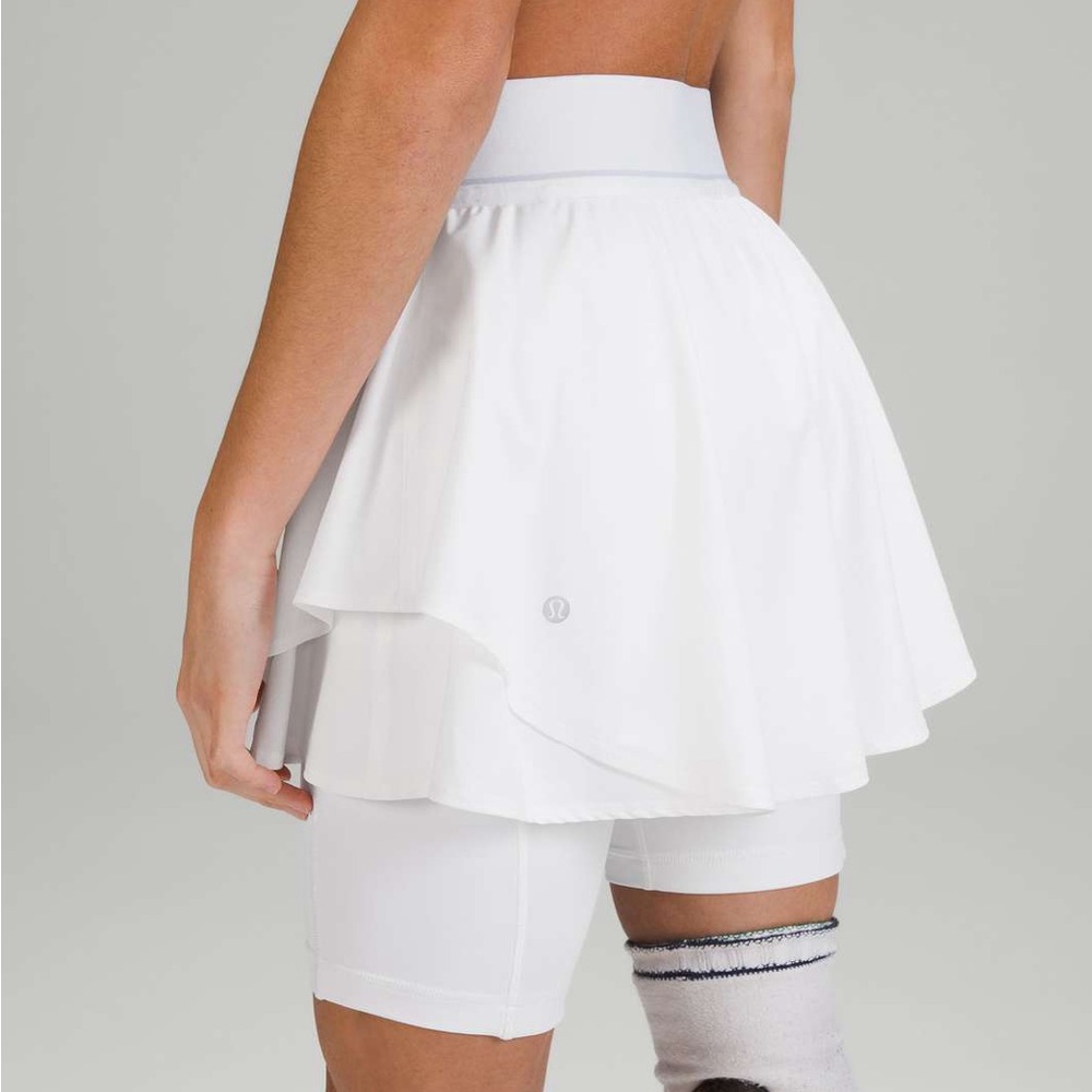 Lululemon Court Rival High-Rise Tennis Skirt Skort White Sz 2